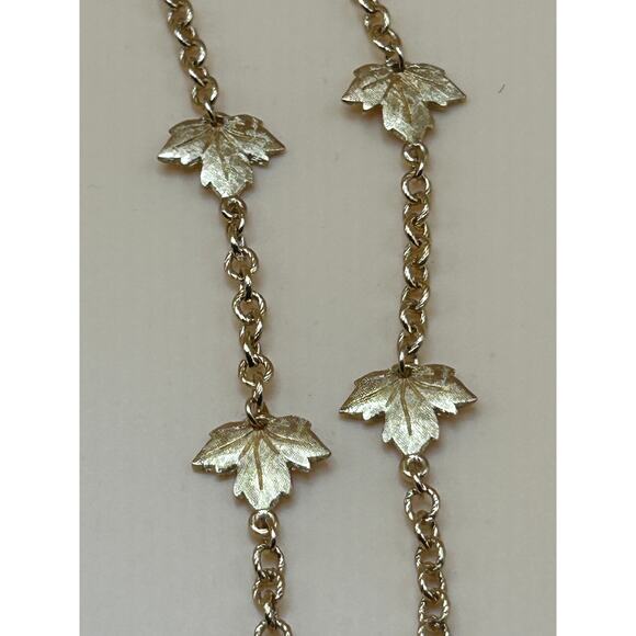 Monet 36" Gold-Tone Leaf Motif Necklace - Picture 1 of 3